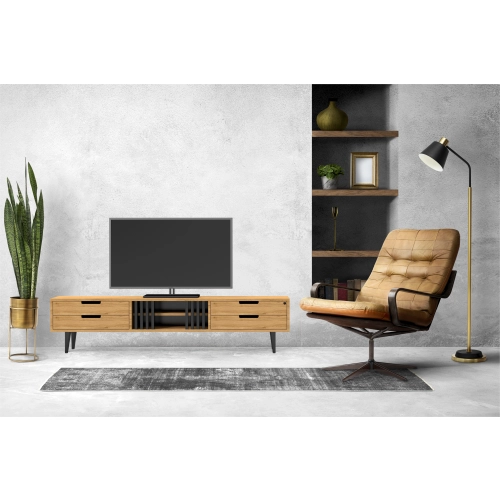 Szafka RTV-85 Drewno Lite Dąb Loft Lakier Rozmiary od 100 cm do 200 cm PREMIUM